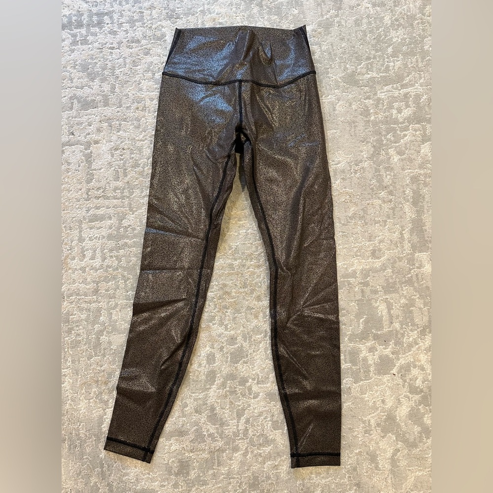 Lululemon gold speckled leggings